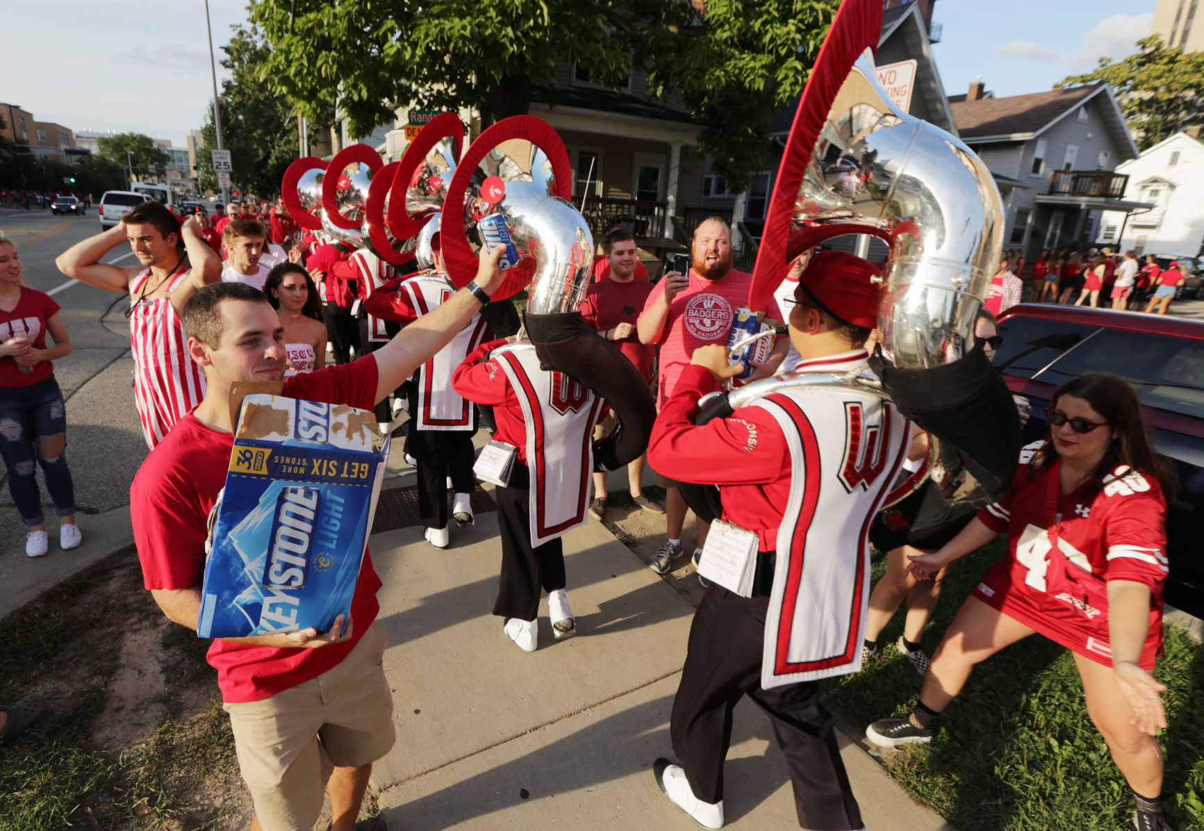 Beer outside Camp Randall photo
